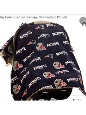 Patriots Car seat Canopy  - Navy Blue